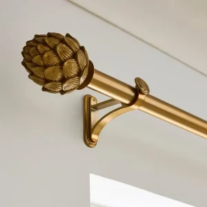 Artichoke Fixed Metal Eyelet Curtain Pole