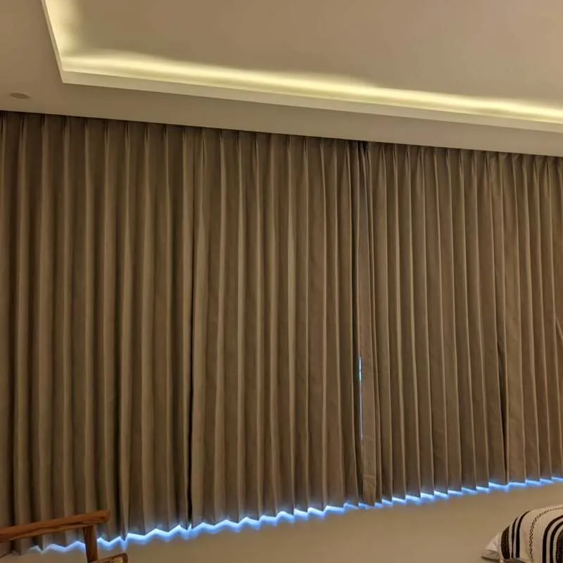 Beige luxury blackout curtain