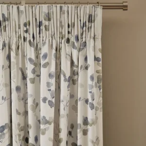 Blue Honesty Leaf Floral Print Blackout