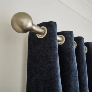 Contemporary Ball Fixed Metal Curtain Pole