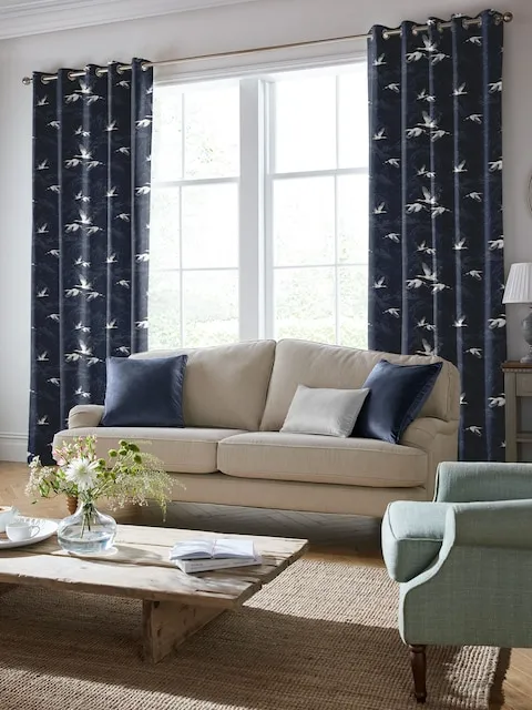 Laura Ashley Blue Animalia Made To Measure Curtains