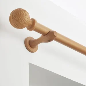 Pretty Boho Fixed Wooden Curtain Pole
