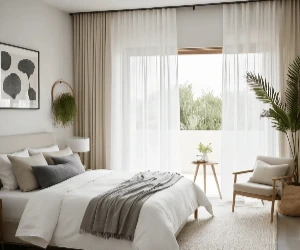 Bedroom Curtains Installation