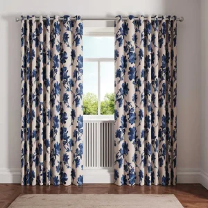 Blue Printed Curtains