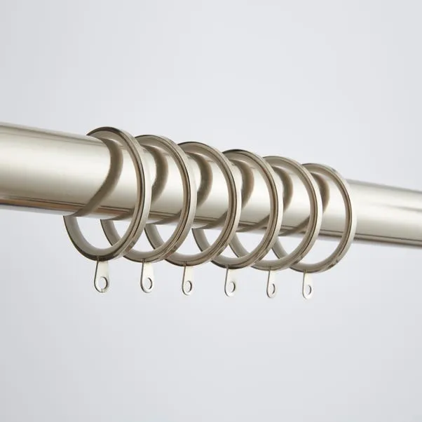 Flat Lined Curtain Rings – Pack of 6