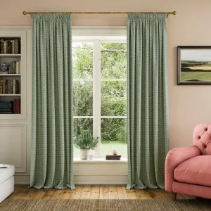 Green Floral Foulard Curtains