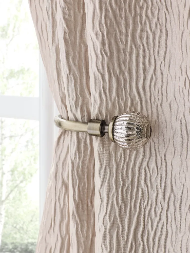 Mercury Glass Ball Curtain Holdbacks – Set of 2