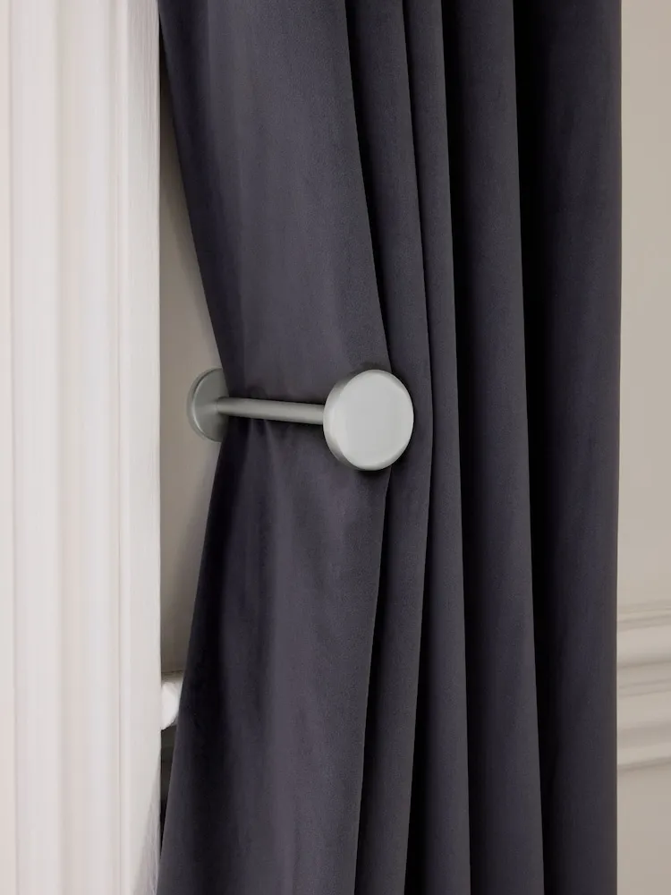 Sleek Metal Stud Curtain Holdbacks